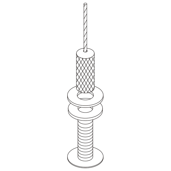 ハンディミニ下部座金 No.2 φ1×1mワイヤー付　店舗用品　展示用品 3枚目