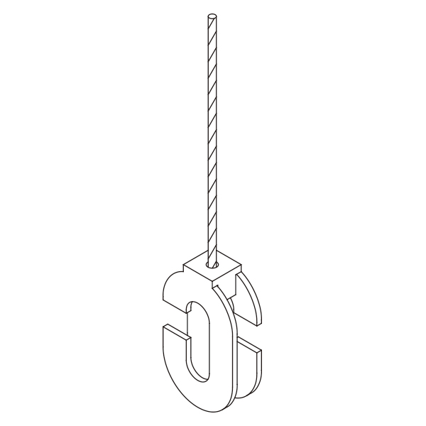 ハンディミニ下部座金 No.4 φ1×1mワイヤー付　店舗用品　展示用品 3枚目