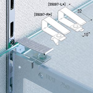 ブラケット用ガラス押さえ 左用 TO-L