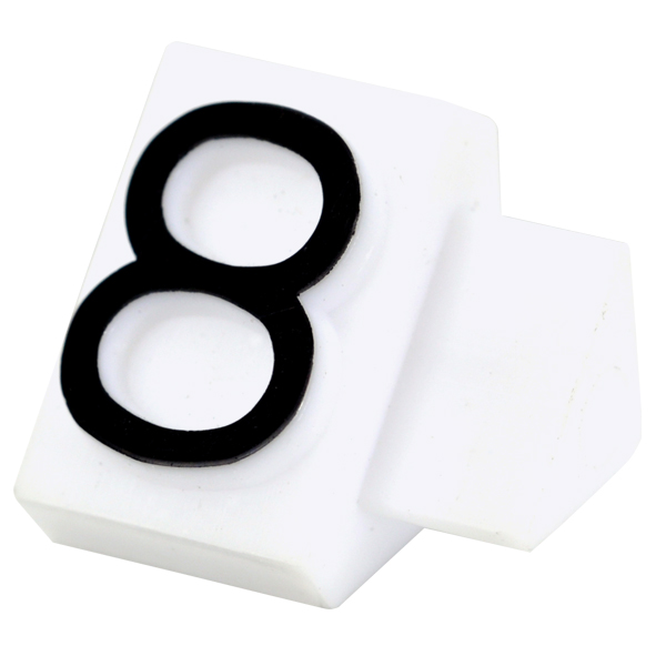 ニュープライスキューブ補充用L用 白/黒文字 8  プライス表示 価格表示 4枚目