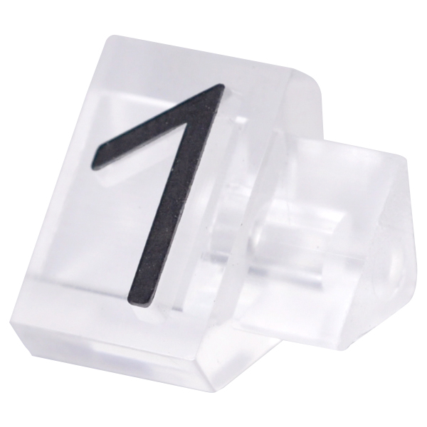 ニュープライスキューブ補充用単品L用 透明/黒文字 1  プライス表示 価格表示 4枚目