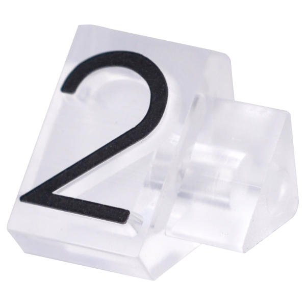 ニュープライスキューブ補充用単品L用 透明/黒文字 2  プライス表示 価格表示 4枚目