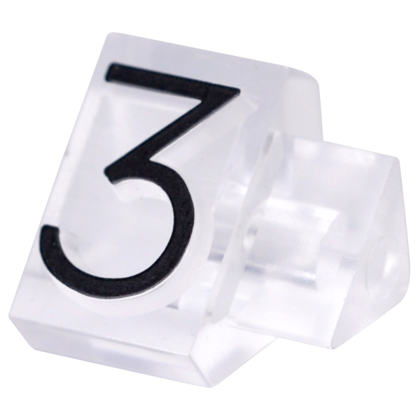 ニュープライスキューブ補充用単品L用 透明/黒文字 3  プライス表示 価格表示 4枚目