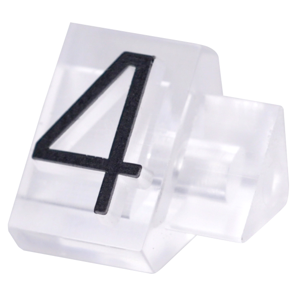 ニュープライスキューブ補充用単品L用 透明/黒文字 4  プライス表示 価格表示 4枚目