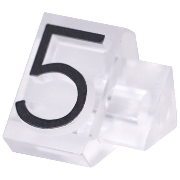 ニュープライスキューブ補充用単品L用 透明/黒文字 5  プライス表示 価格表示 4枚目