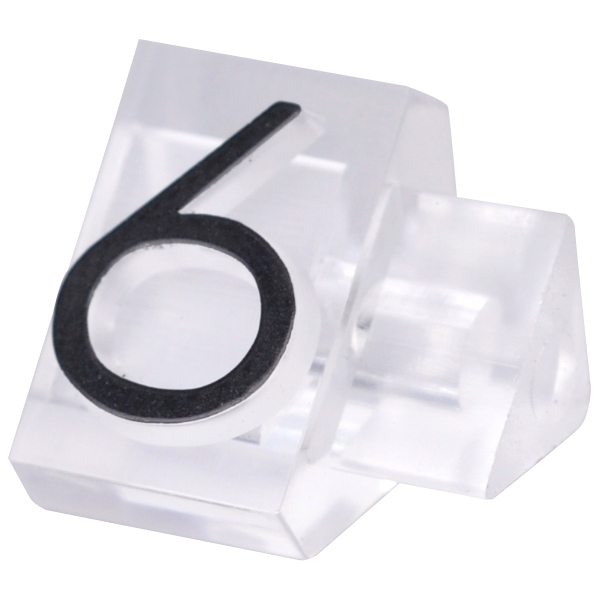 ニュープライスキューブ補充用単品L用 透明/黒文字 6  プライス表示 価格表示 4枚目
