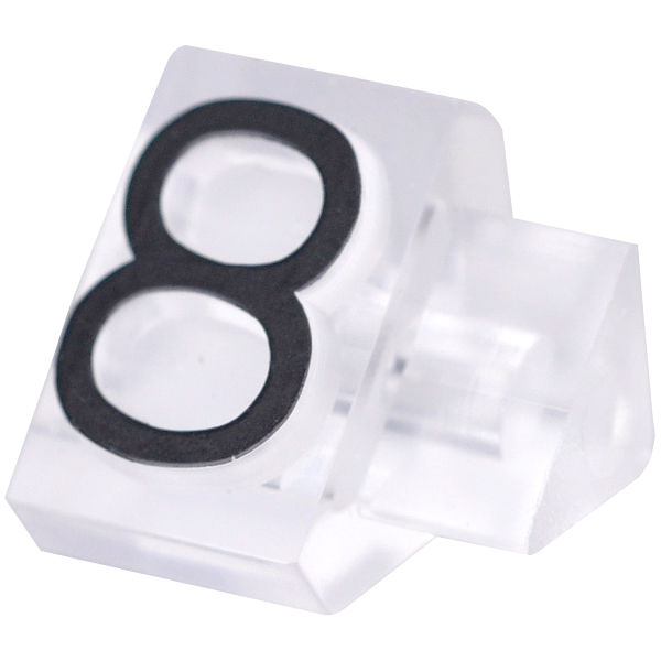 ニュープライスキューブ補充用単品L用 透明/黒文字 8  プライス表示 価格表示 4枚目