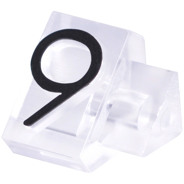 ニュープライスキューブ補充用単品L用 透明/黒文字 9  プライス表示 価格表示 4枚目