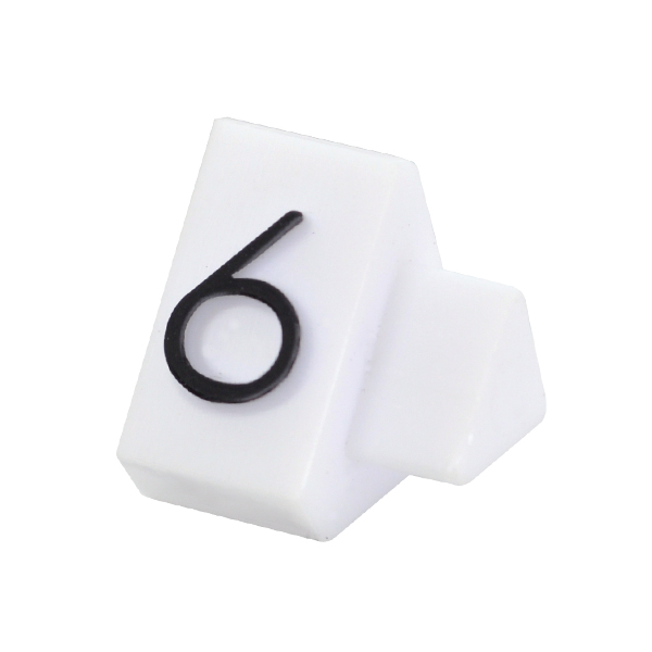 ニュープライスキューブ補充用 M用 白/黒文字 6  プライス表示 価格表示 4枚目