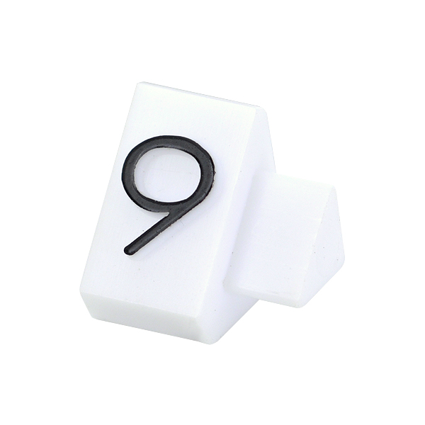 ニュープライスキューブ補充用 M用 白/黒文字 9  プライス表示 価格表示 4枚目