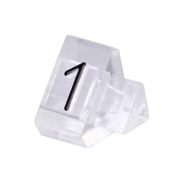 ニュープライスキューブ補充用単品M用 透明/黒文字 1  プライス表示 価格表示 4枚目