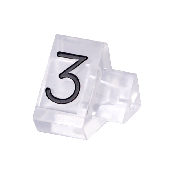 ニュープライスキューブ補充用単品M用 透明/黒文字 3  プライス表示 価格表示 2枚目