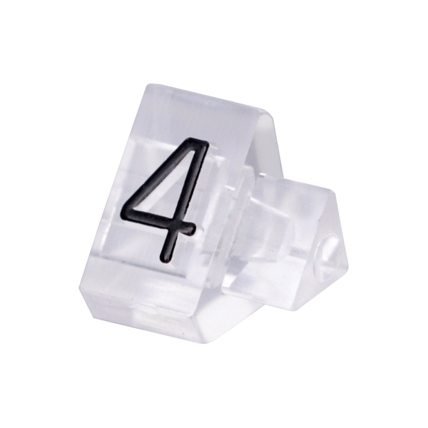 ニュープライスキューブ補充用単品M用 透明/黒文字 4  プライス表示 価格表示 4枚目