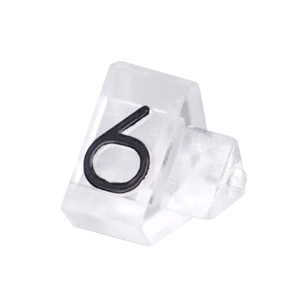 ニュープライスキューブ補充用単品M用 透明/黒文字 6  プライス表示 価格表示 4枚目