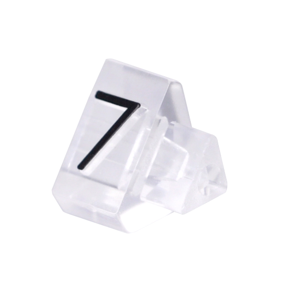 ニュープライスキューブ補充用単品M用 透明/黒文字 7  プライス表示 価格表示 4枚目