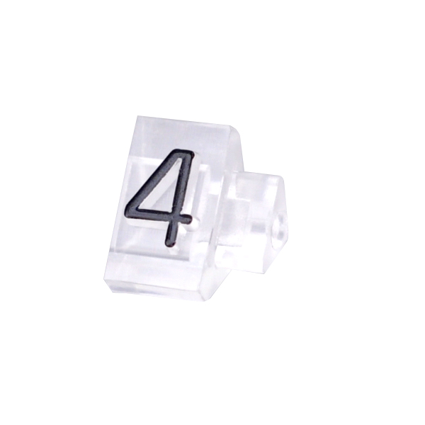 ニュープライスキューブ補充用単品S用 透明/黒文字 4  プライス表示 価格表示 4枚目