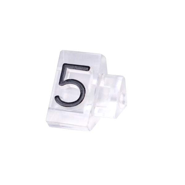 ニュープライスキューブ補充用単品S用 透明/黒文字 5  プライス表示 価格表示 4枚目