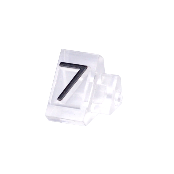 ニュープライスキューブ補充用単品S用 透明/黒文字 7  プライス表示 価格表示 4枚目
