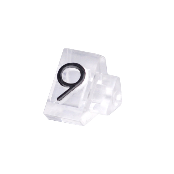ニュープライスキューブ補充用単品S用 透明/黒文字 9  プライス表示 価格表示 4枚目