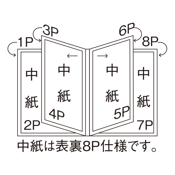 メニューブック ABW-11 黒 (8P)　店舗用品　運営備品　カウンター備品 2枚目