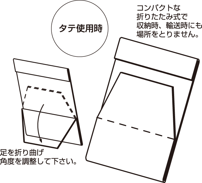 PET折りたたみカード立 縦・横兼用 A6　販促POP　カード立て　L型　傾斜タイプ　ポップスタンド　POPスタンド 3枚目