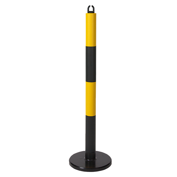やわらかゴムポール 80cm ブラック/イエロー