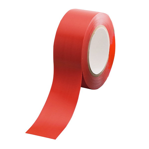 屋内床貼り用テープ  赤　安全用品・標識　路面標識・道路標識　路面表示用品　路面貼用テープ・部材