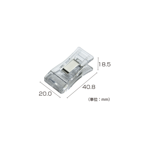 パイプクリップ SK-5  透明　店舗用品　陳列什器　ハンガー什器 3枚目