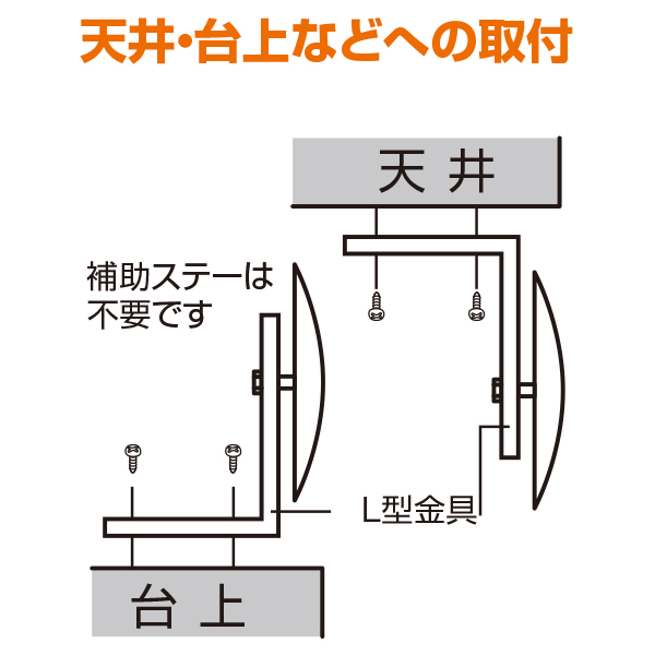 ガレージ防犯ミラー角型 160×190mm 4枚目