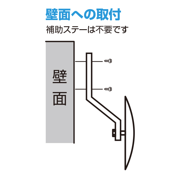 ガレージ防犯ミラー角型 200×240mm　店舗用品　バックヤード備品　駐車場用品　カーブミラー　コーナーミラー 2枚目