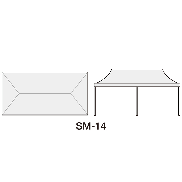 ファブリックルーフ SM-14 6×3M ホワイト