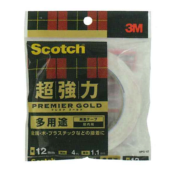 3M両面テーププレミアGOLD SPG-12 12mmX4m　店舗用品　販促POP