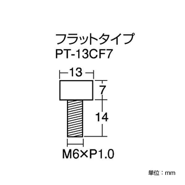 化粧ボルト PT-CF13 フラットタイプ 13φ　店舗用品　化粧ビス　ナット 2枚目