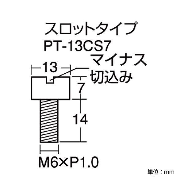 化粧ボルト PT-CS13 スロットタイプ 13φ　店舗用品　化粧ビス　ナット 2枚目