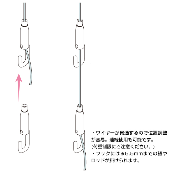 アラカワ ワイヤーハンキングシステム BS-20R　店舗用品　展示用品 2枚目