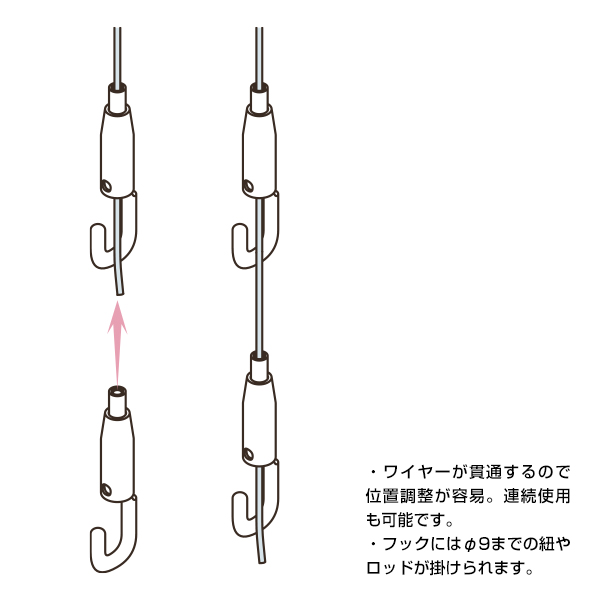 アラカワ ワイヤーハンキングシステム SF-20R　店舗用品　展示用品 2枚目