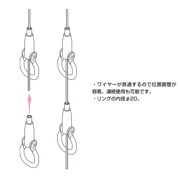 アラカワ ワイヤーハンキングシステム SF-21　店舗用品　展示用品 2枚目