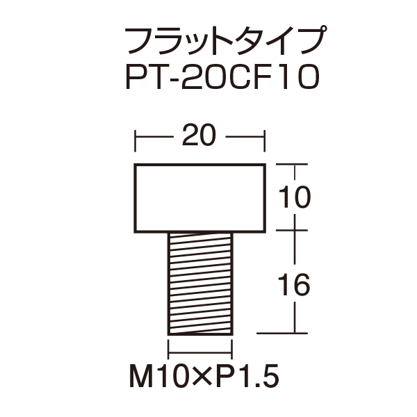 化粧ボルト PT-CF20 フラットタイプ　店舗用品　化粧ビス　ナット 2枚目