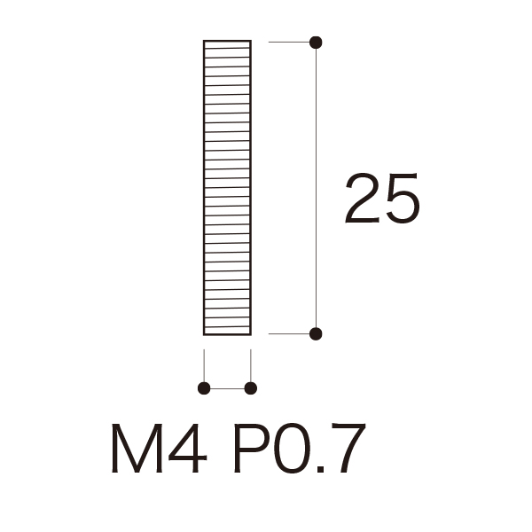 全ネジ M4×25mm　店舗用品　化粧ビス　ナット 2枚目