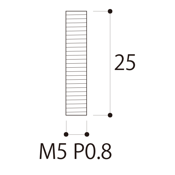 全ネジ M5×25mm　店舗用品　化粧ビス　ナット 2枚目