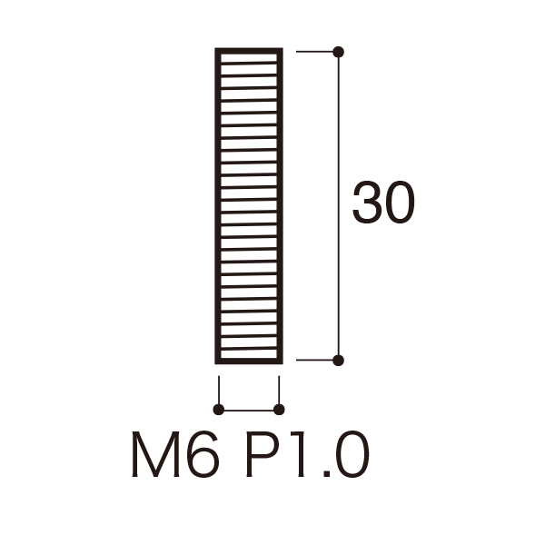 全ネジ M6×30mm　店舗用品　化粧ビス　ナット 2枚目