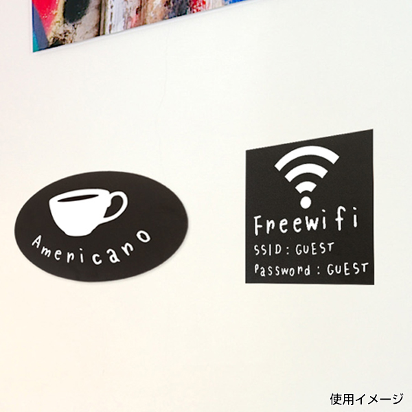 イージーPOPボードスクエア M150mm角(1枚)　店舗用品　販促POP　ブラックボード　マーカー　チョーク　両面　四角 4枚目