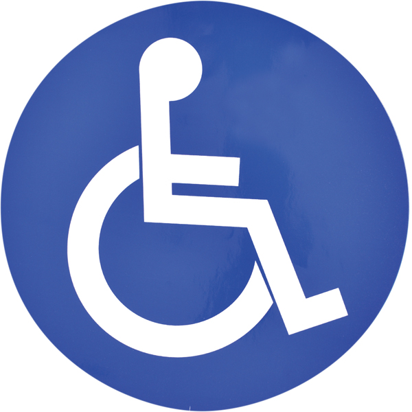 ミニスタンド用表示シール 身障者　店舗用品　ロードサイン　安全用品・標識　バリケード看板