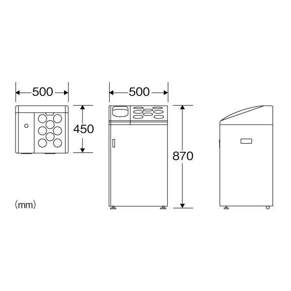 紙コップ用ダストボックスK-500 8枚目