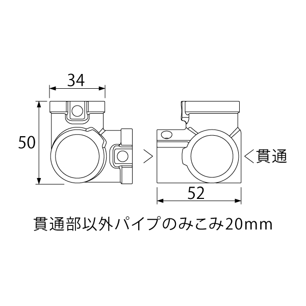 ID-602 クランパー3方面通し ユニクロメッキ 3枚目