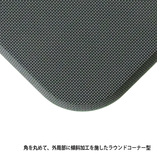 足腰マット ラウンドコーナー450×1500グレー　店舗用品　バックヤード備品　フロアマット　防炎性能適合品 2枚目