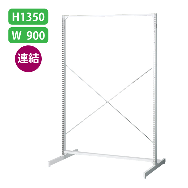 H150cm×W90cm 両面木板＆フック什器 ロールインBOX付き エンドネット