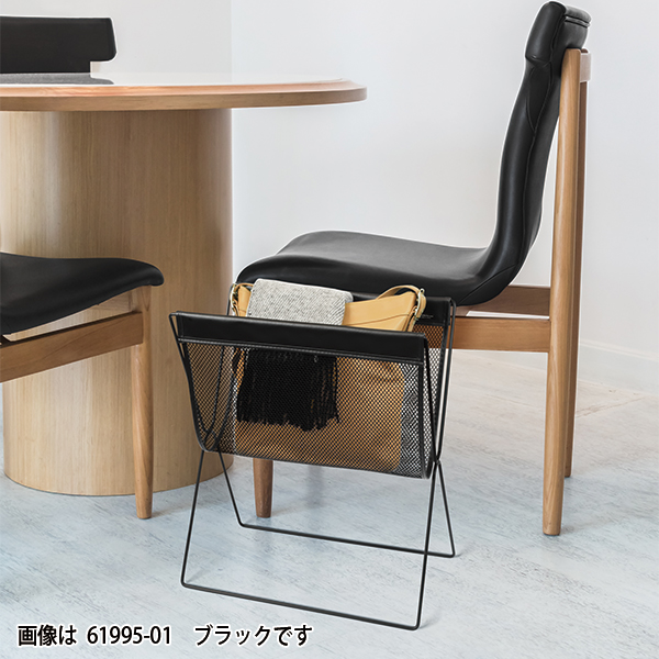 サイドワゴン メッシュ×合皮 ブラウン 店舗用品 レジ回り用品