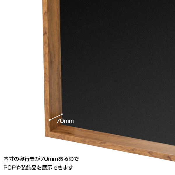 シェルフレームミラー 店舗用品 販促用品 木調フレーム アクリルミラー