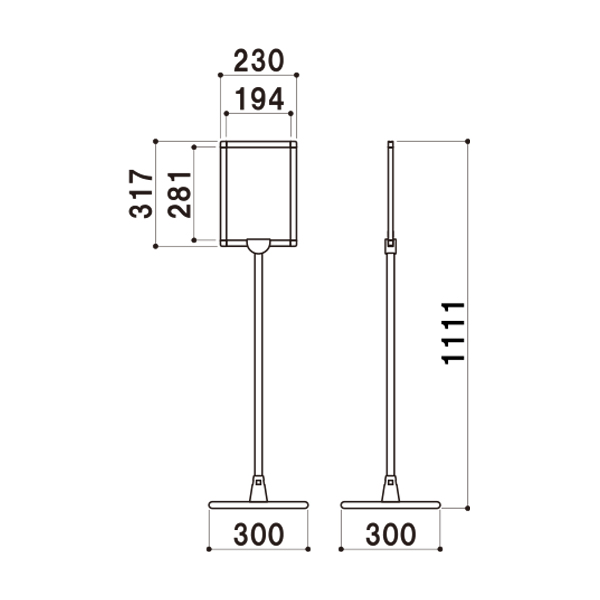 ポールサイン PH-214P(A4タテ)　a4スタンド 2枚目